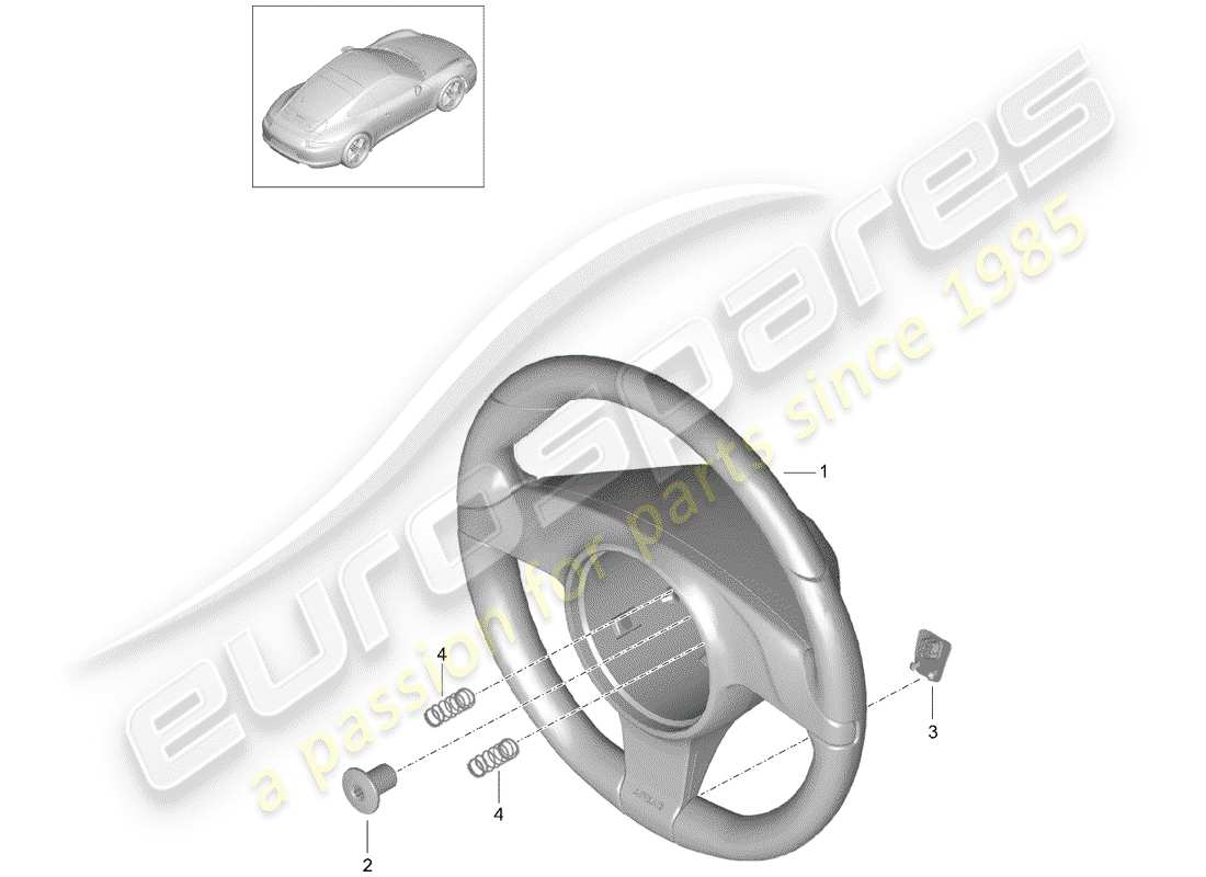 porsche 2013 (991-1) volanti diagramma delle parti
