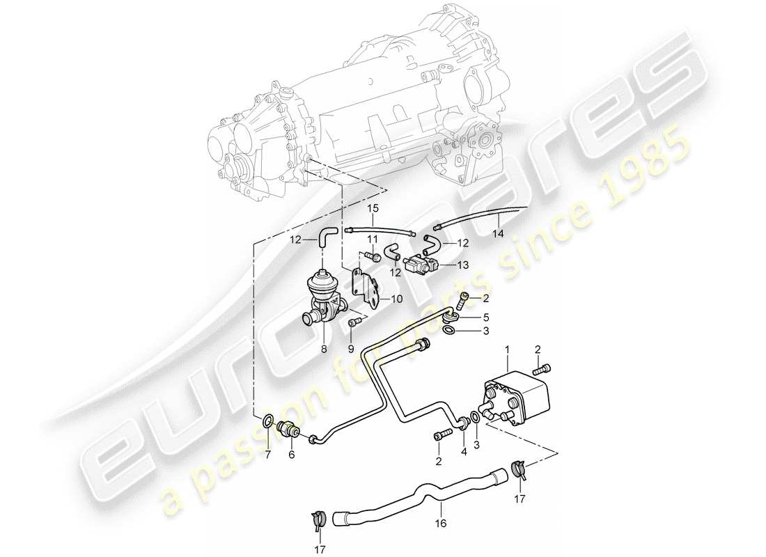 porsche 2009 997-2 turbo / gt2 tiptronic diagramma delle parti