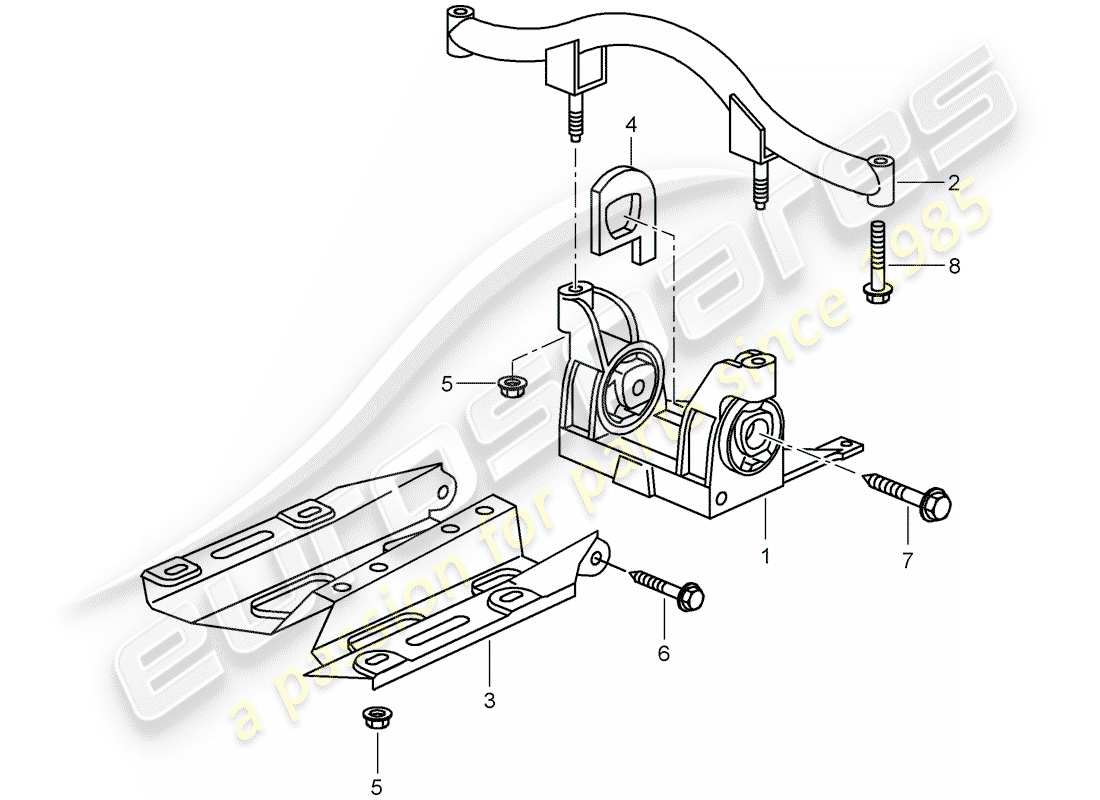 porsche 2009 997-2 turbo / gt2 schema delle parti sospensioni trasmissione