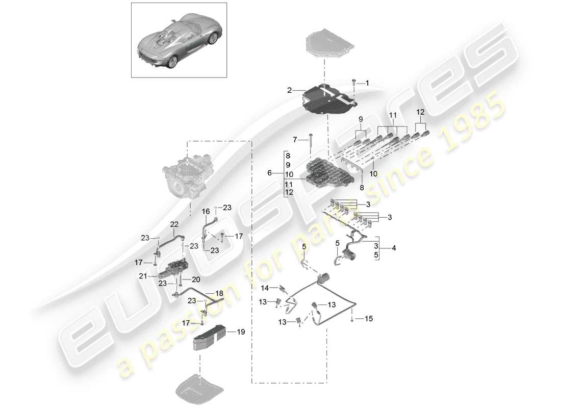 porsche 2015 (918 spyder) - per favore - diagramma delle parti