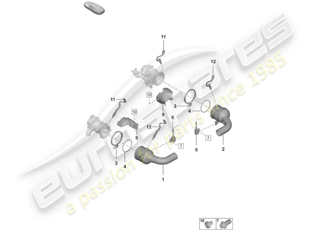 porsche 2019 (992-1) catalizzatore diagramma delle parti