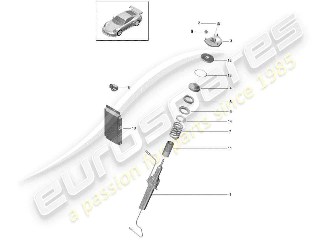 porsche 991 turbo (2020) ammortizzatore di vibrazioni schema delle parti