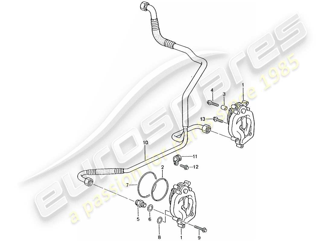 porsche 2003 (996 turbo / gt2) alimentazione olio - linea di ritorno schema delle parti