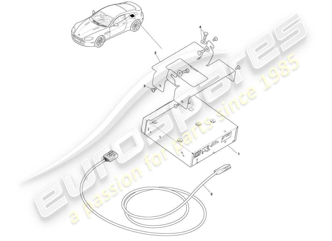 aston martin v8 vantage (2005) navigazione, al diagramma delle parti 12my