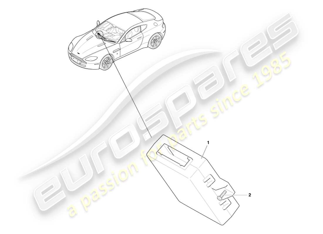 aston martin v8 vantage (2005) diagramma delle parti del controller livellamento fari