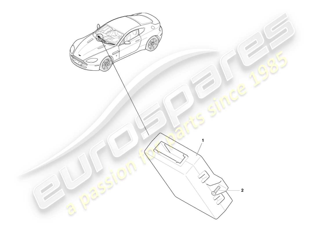 aston martin v8 vantage (2007) diagramma delle parti del controller livellamento fari