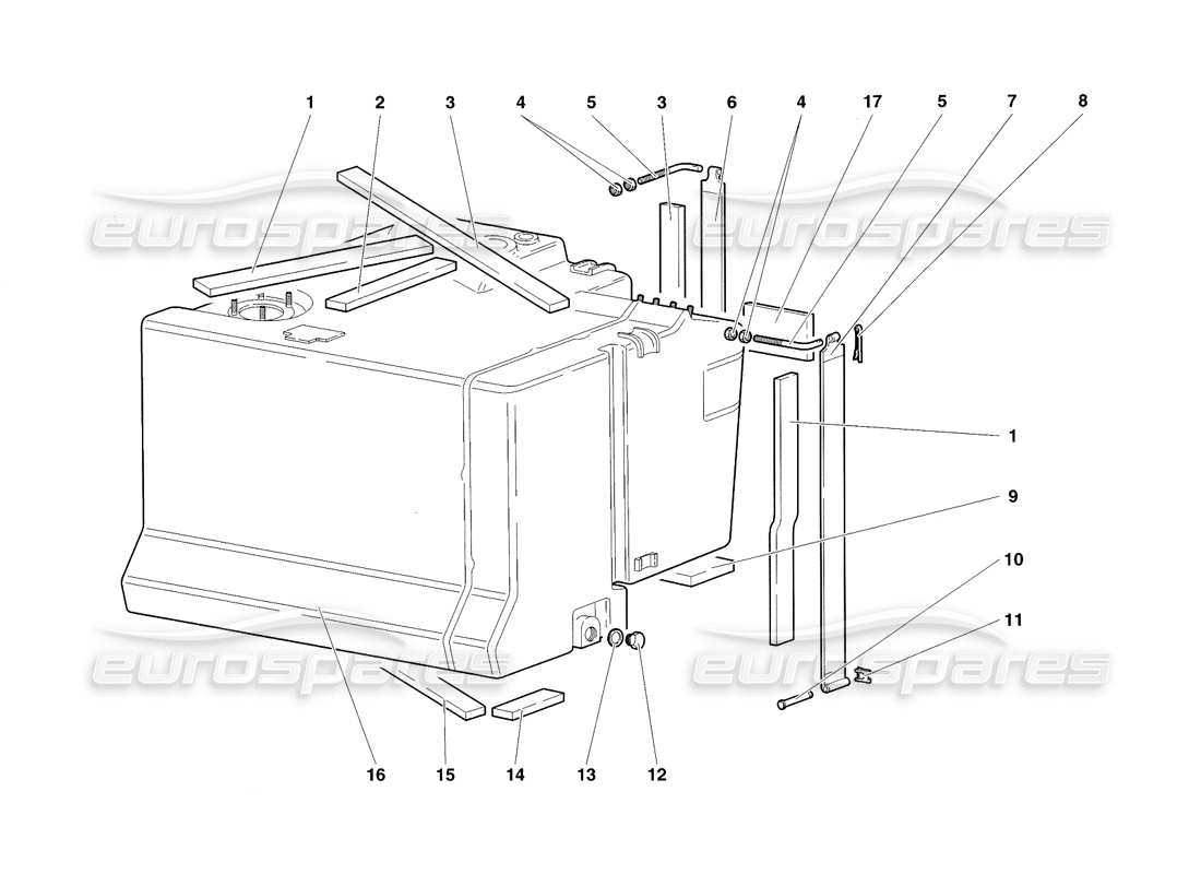 lamborghini diablo sv (1998) sistema di alimentazione carburante diagramma delle parti