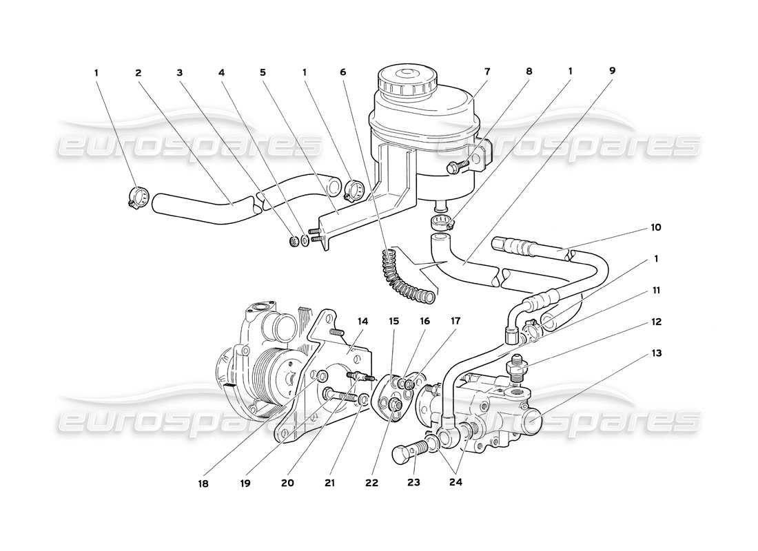 lamborghini diablo sv (1999) timone diagramma delle parti