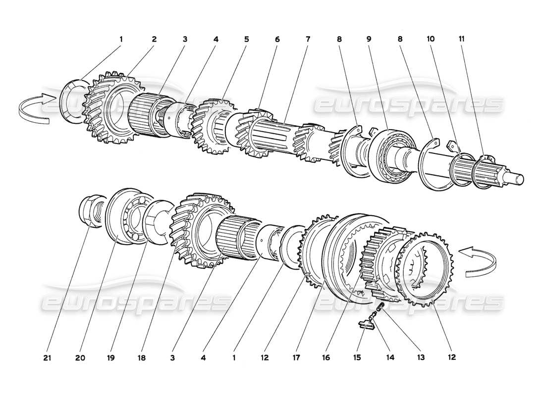 lamborghini diablo 6.0 (2001) albero principale diagramma delle parti