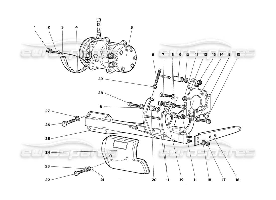 lamborghini diablo 6.0 (2001) diagramma delle parti del controllo del clima