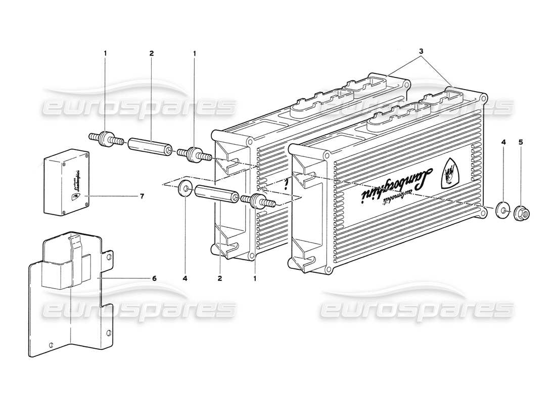 lamborghini diablo 6.0 (2001) diagramma delle parti delle unità di iniezione elettronica