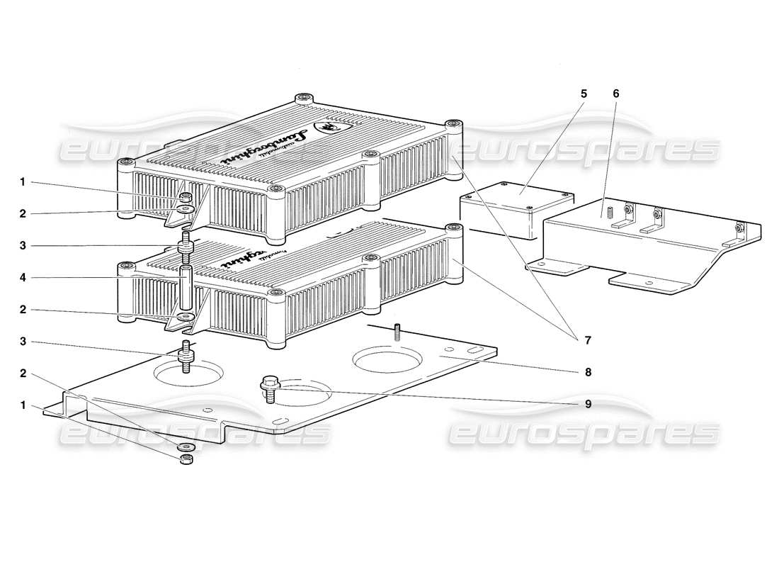 lamborghini diablo sv (1998) diagramma delle parti delle unità di iniezione elettronica