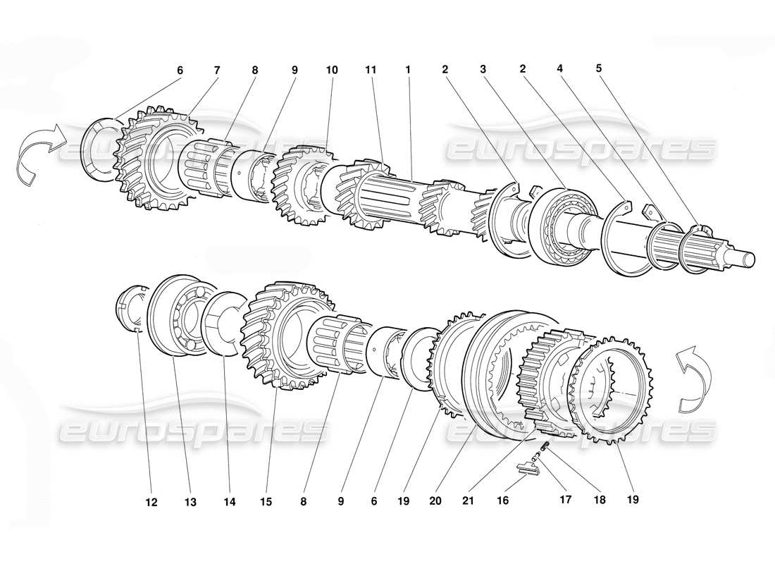 lamborghini diablo (1991) albero principale diagramma delle parti