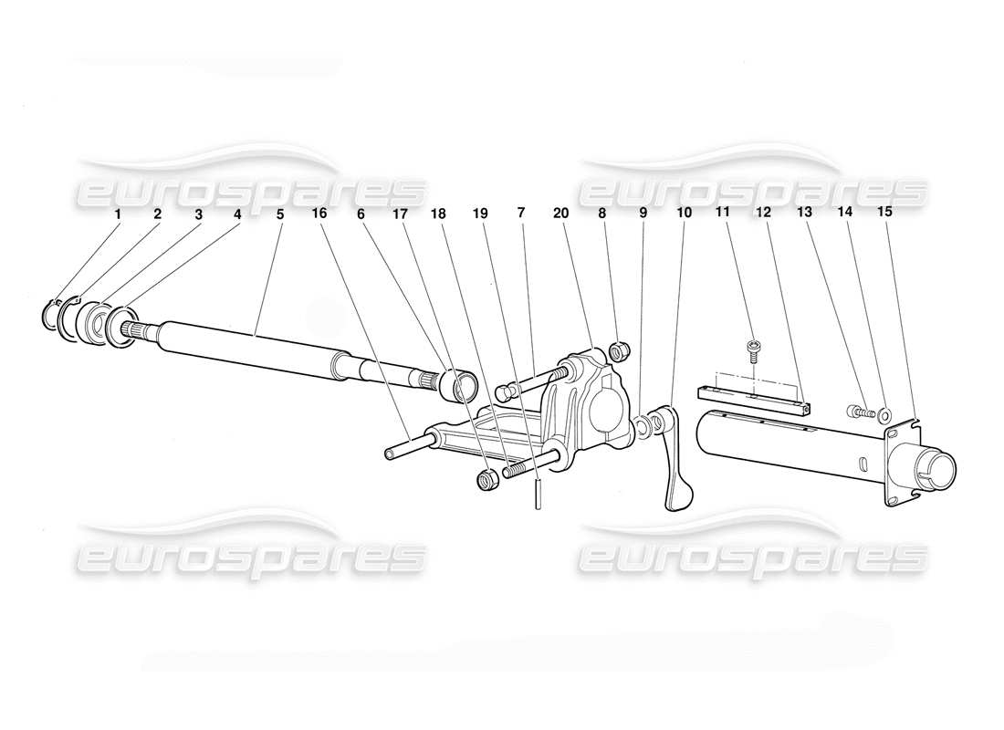 lamborghini diablo (1991) diagramma della parte dello sterzo