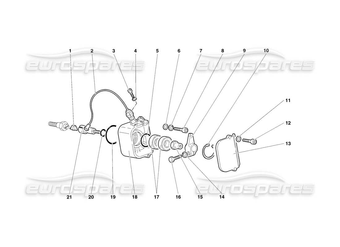 lamborghini diablo sv (1998) diagramma delle parti dei sensori di fase