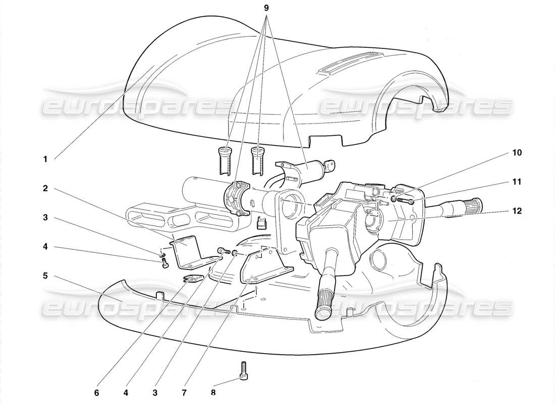 lamborghini diablo roadster (1998) diagramma della parte dello sterzo