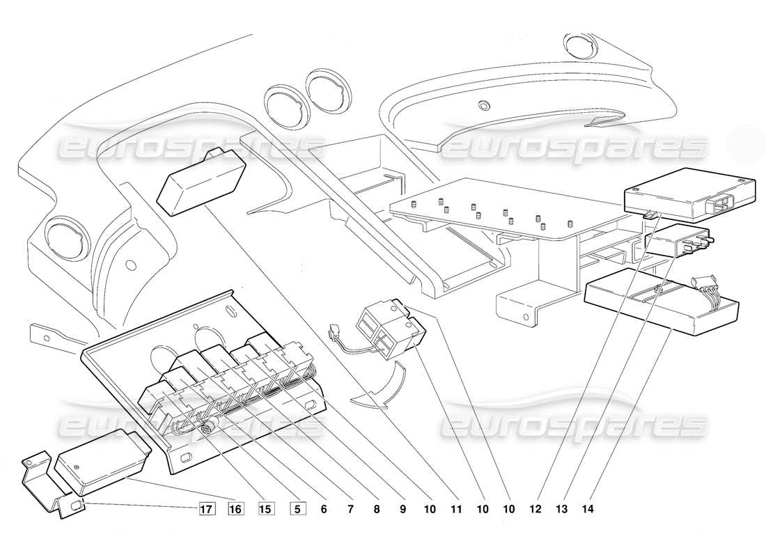 lamborghini diablo (1991) sistema elettrico diagramma delle parti