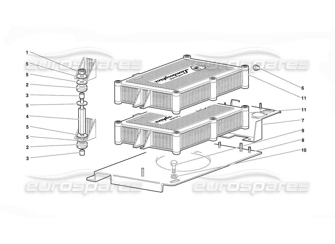 lamborghini diablo (1991) unità di iniezione elettronica diagramma delle parti