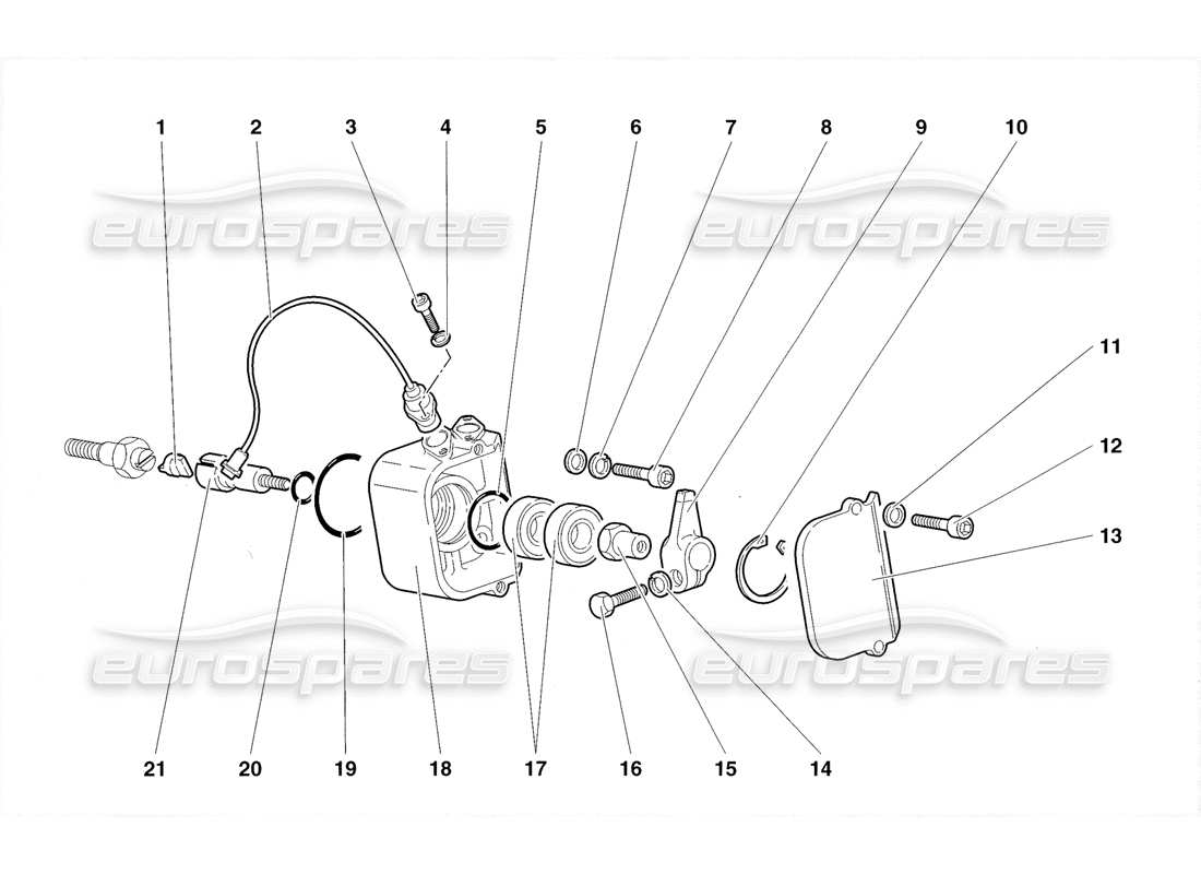 lamborghini diablo roadster (1998) diagramma delle parti dei sensori di fase