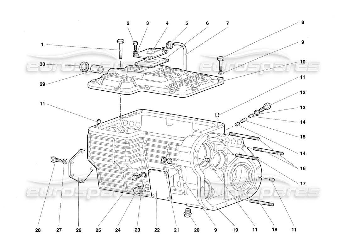 lamborghini diablo sv (1997) riduttore diagramma delle parti