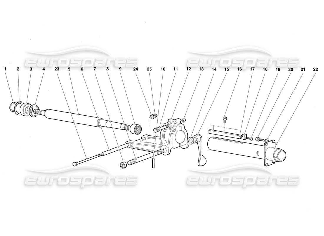 lamborghini diablo sv (1997) diagramma della parte dello sterzo