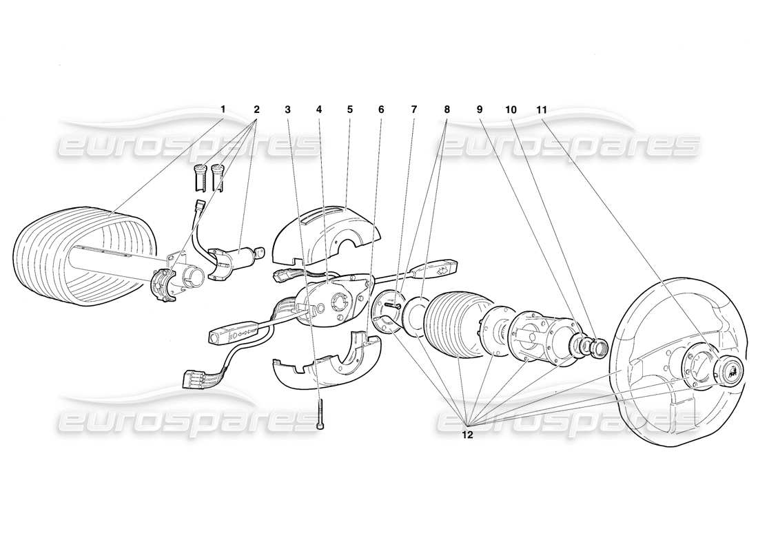 lamborghini diablo sv (1997) timone diagramma delle parti