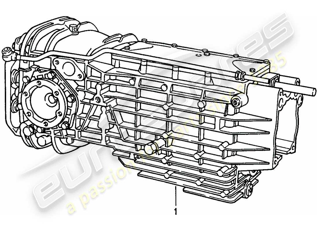 un diagramma delle parti dal catalogo delle parti porsche 2012 (refurbished and exchange catalogue)