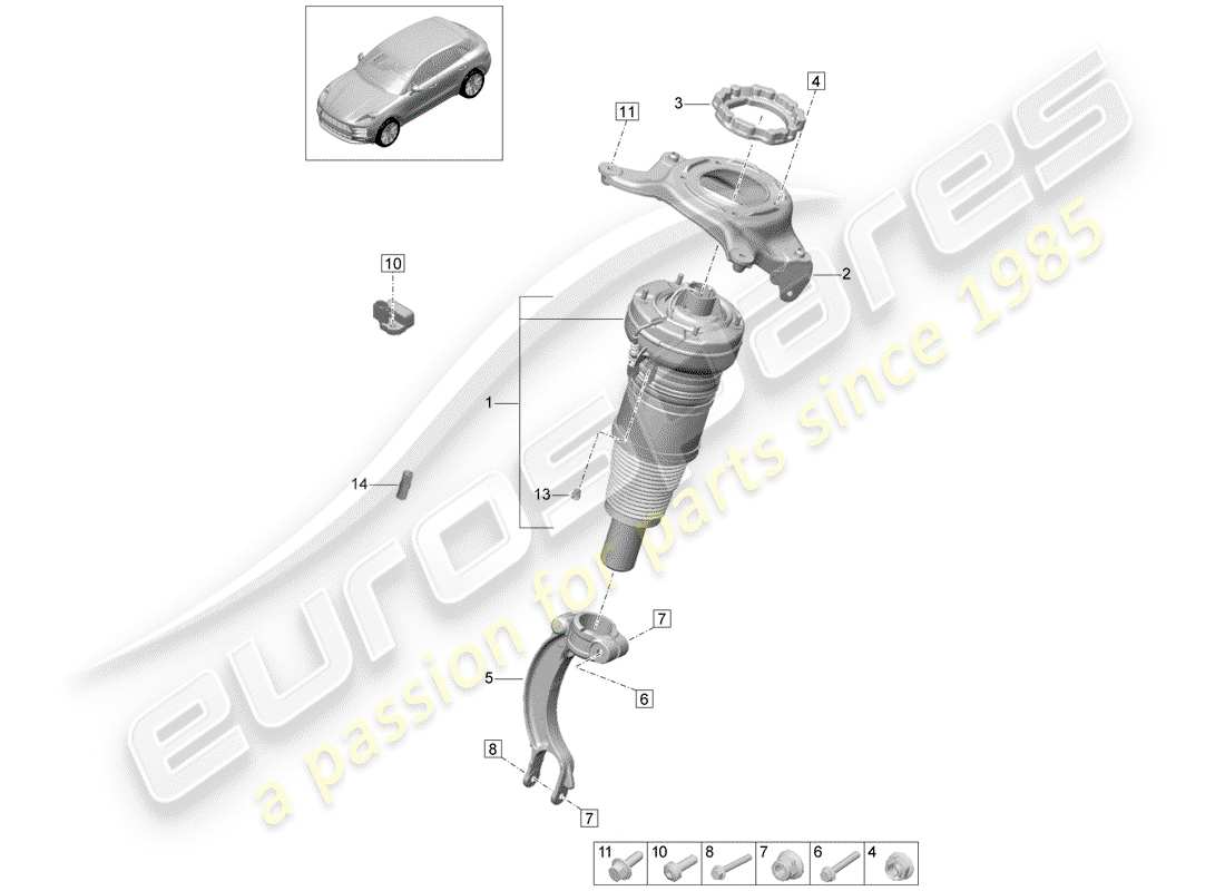 diagramma della parte contenente il codice parte 95b616039g