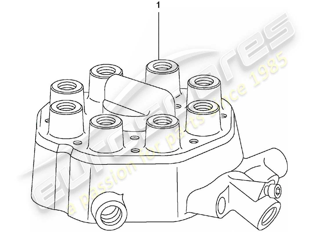 un diagramma delle parti dal catalogo delle parti porsche 1977 (refurbished and exchange catalogue)