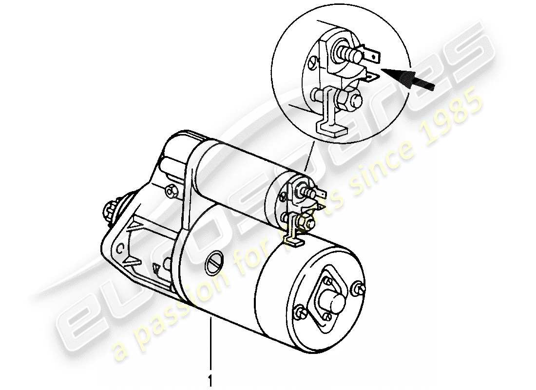 un diagramma delle parti dal catalogo delle parti porsche 2005 (refurbished and exchange catalogue)