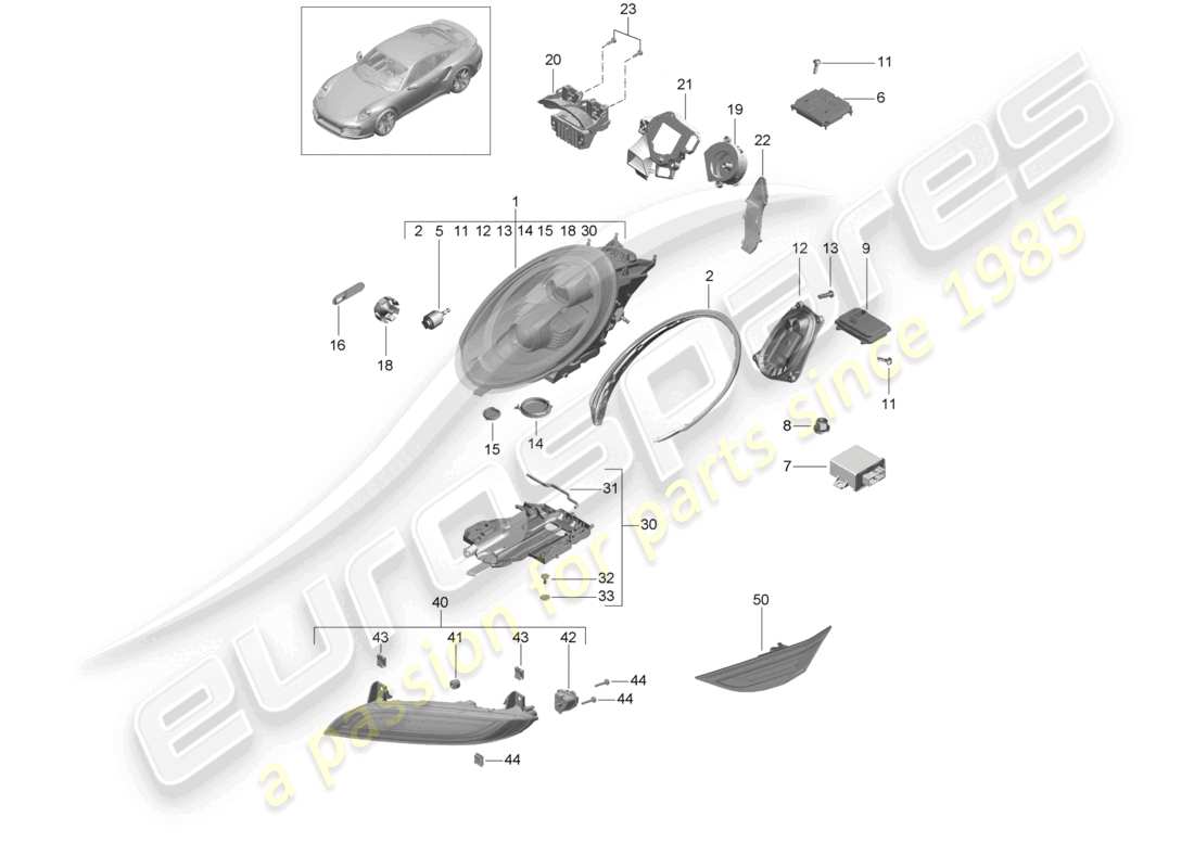 diagramma della parte contenente il codice parte 99991929801