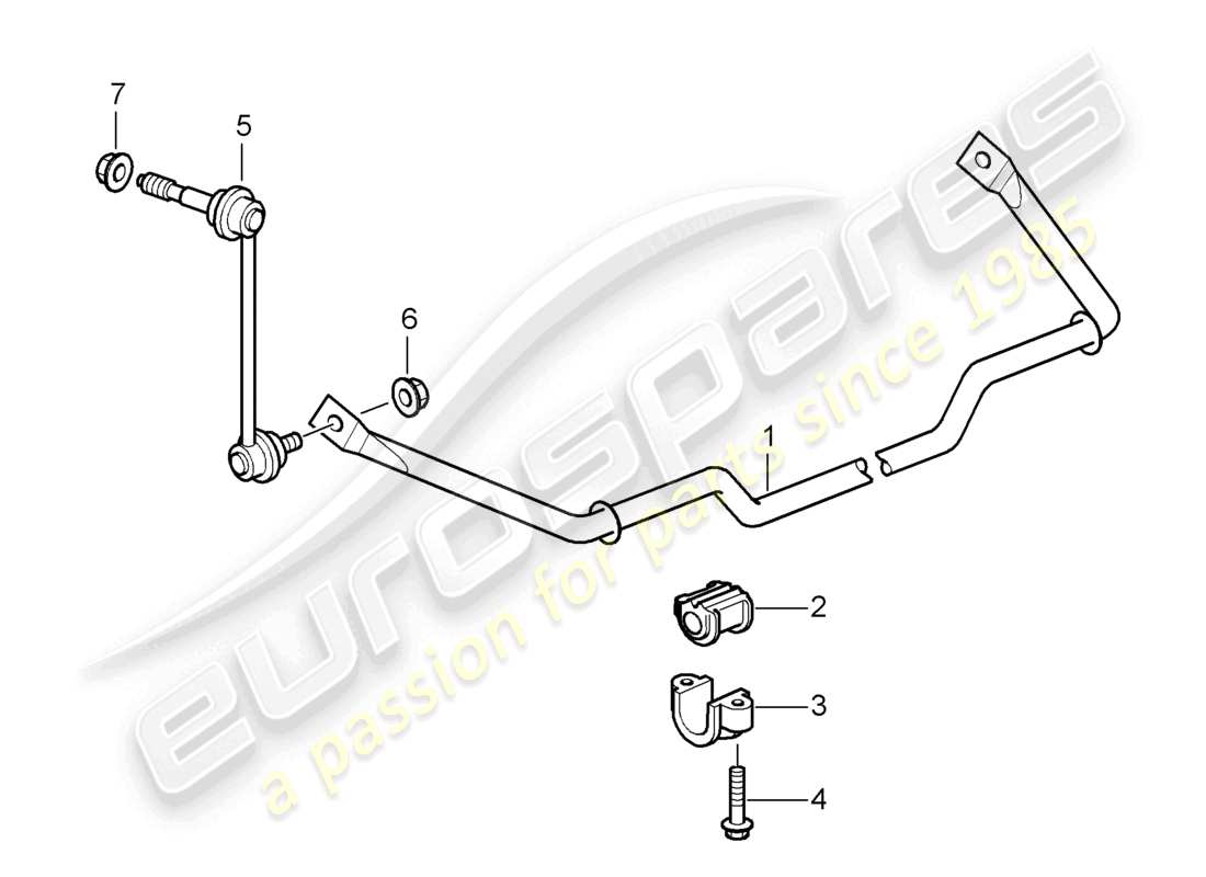 un diagramma delle parti dal catalogo delle parti porsche 2006 (987 cayman)