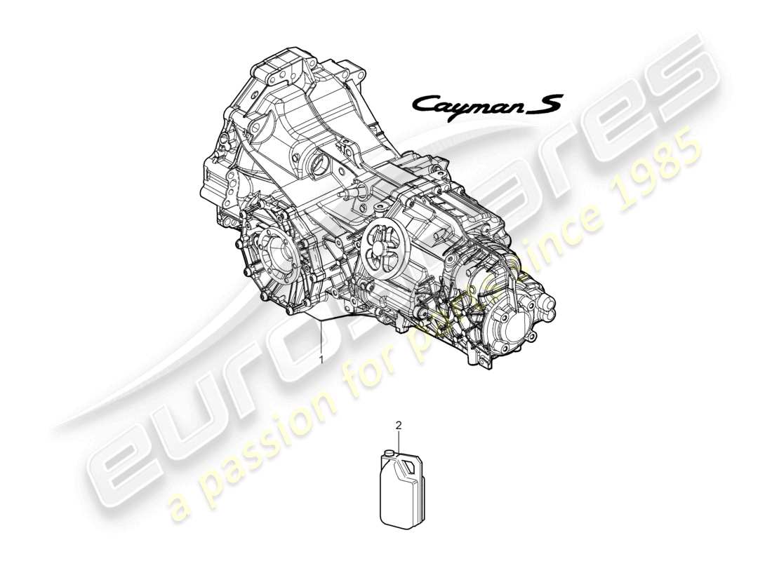un diagramma delle parti dal catalogo delle parti porsche 2007 (987 cayman)