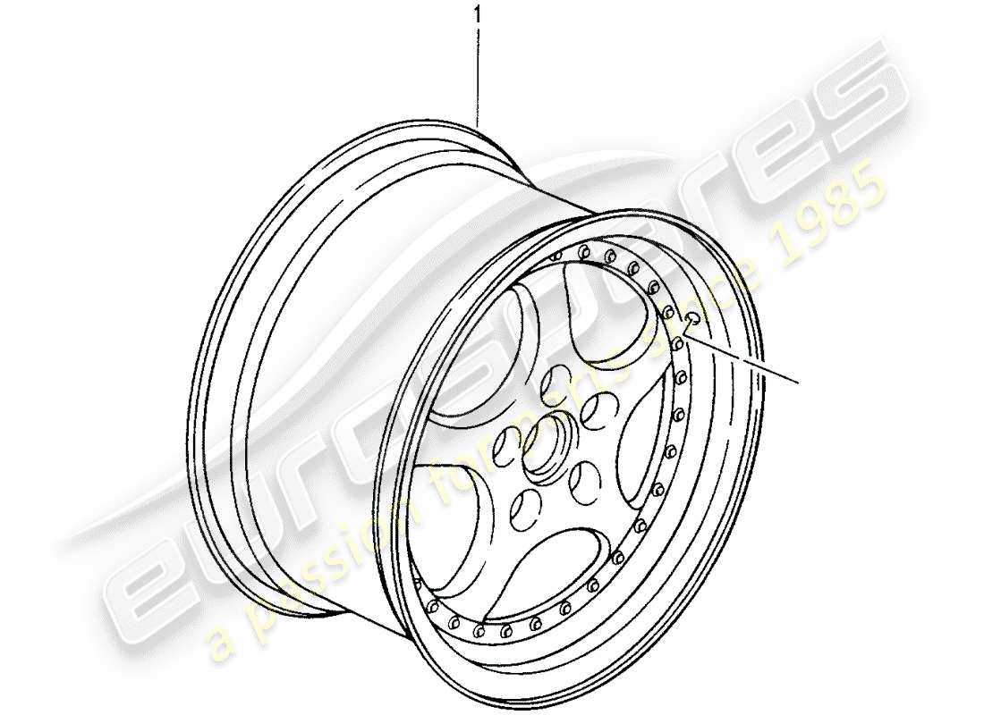 un diagramma delle parti dal catalogo delle parti porsche 2002 (refurbished and exchange catalogue)