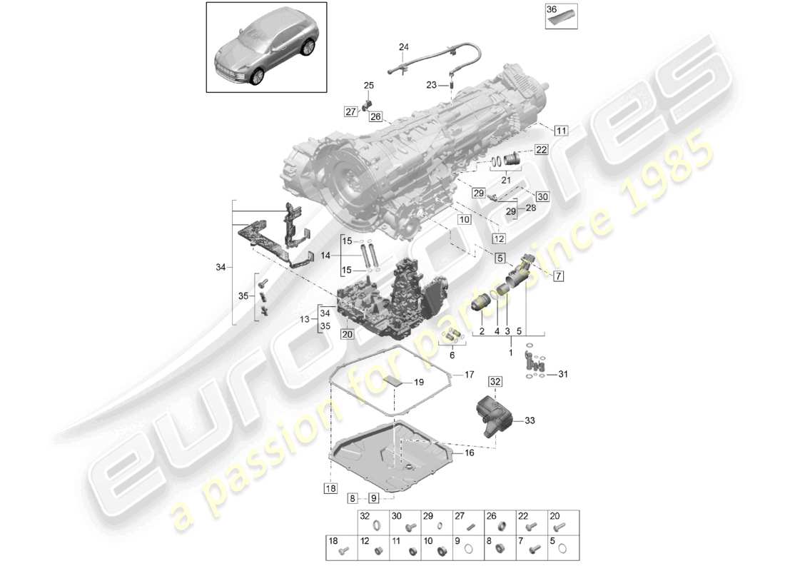 diagramma della parte contenente il codice parte 9a7325026