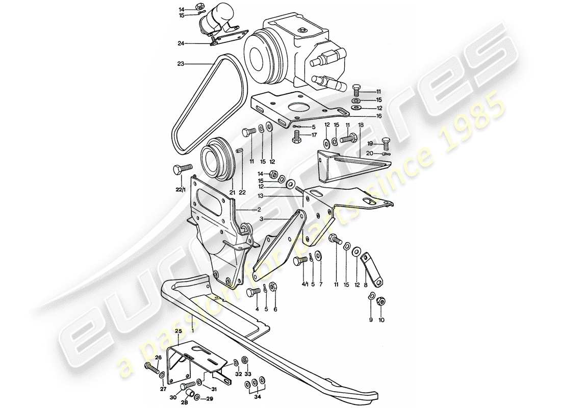 porsche 1977 (911) condizionatore diagramma delle parti