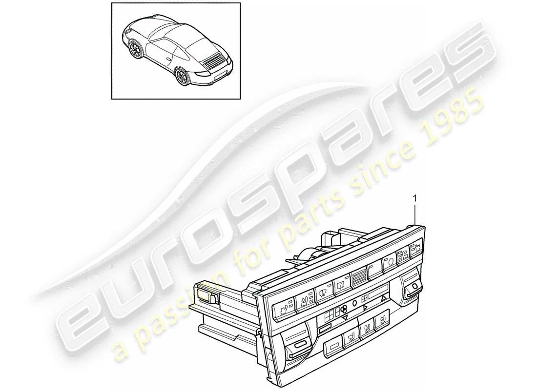 porsche 2010 (997-2) interruttore di controllo diagramma delle parti
