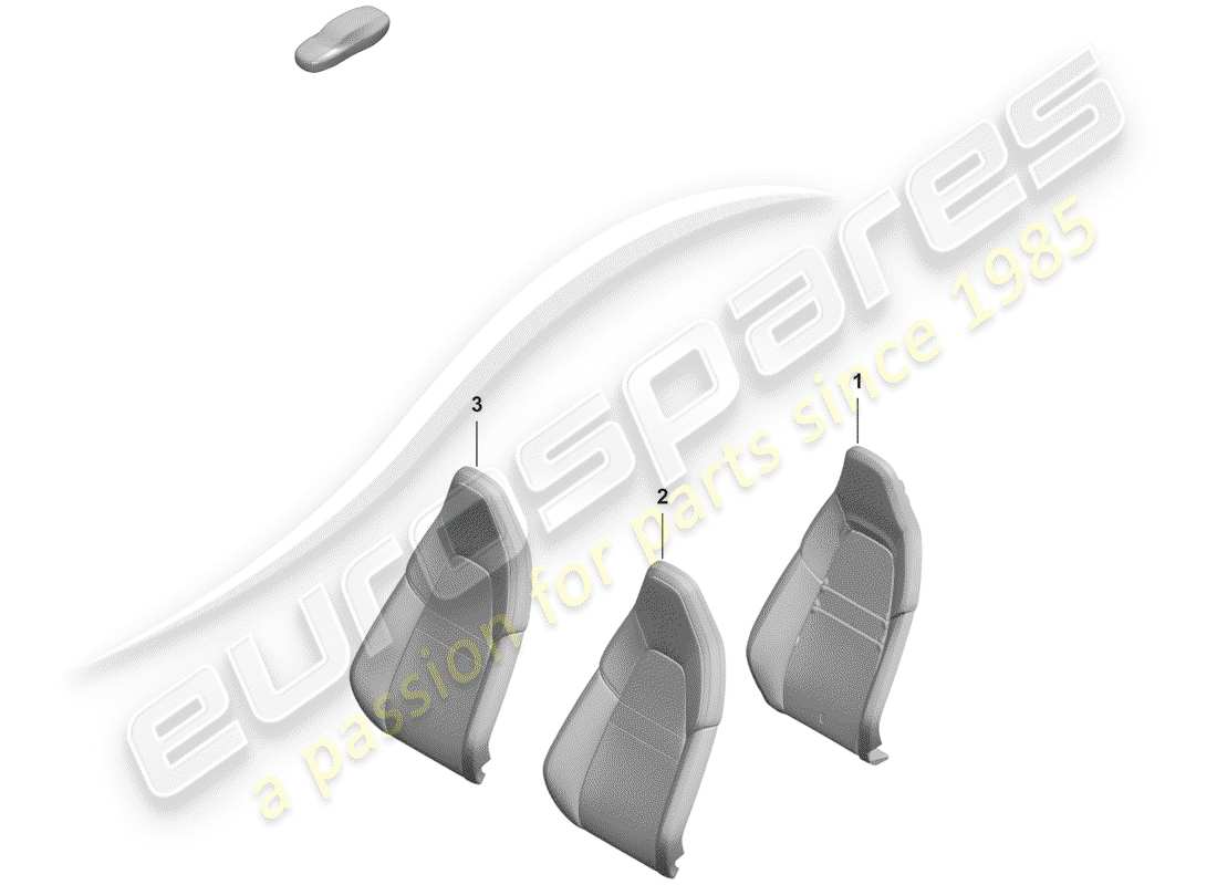 porsche 2019 (992-1) parte in schiuma diagramma delle parti