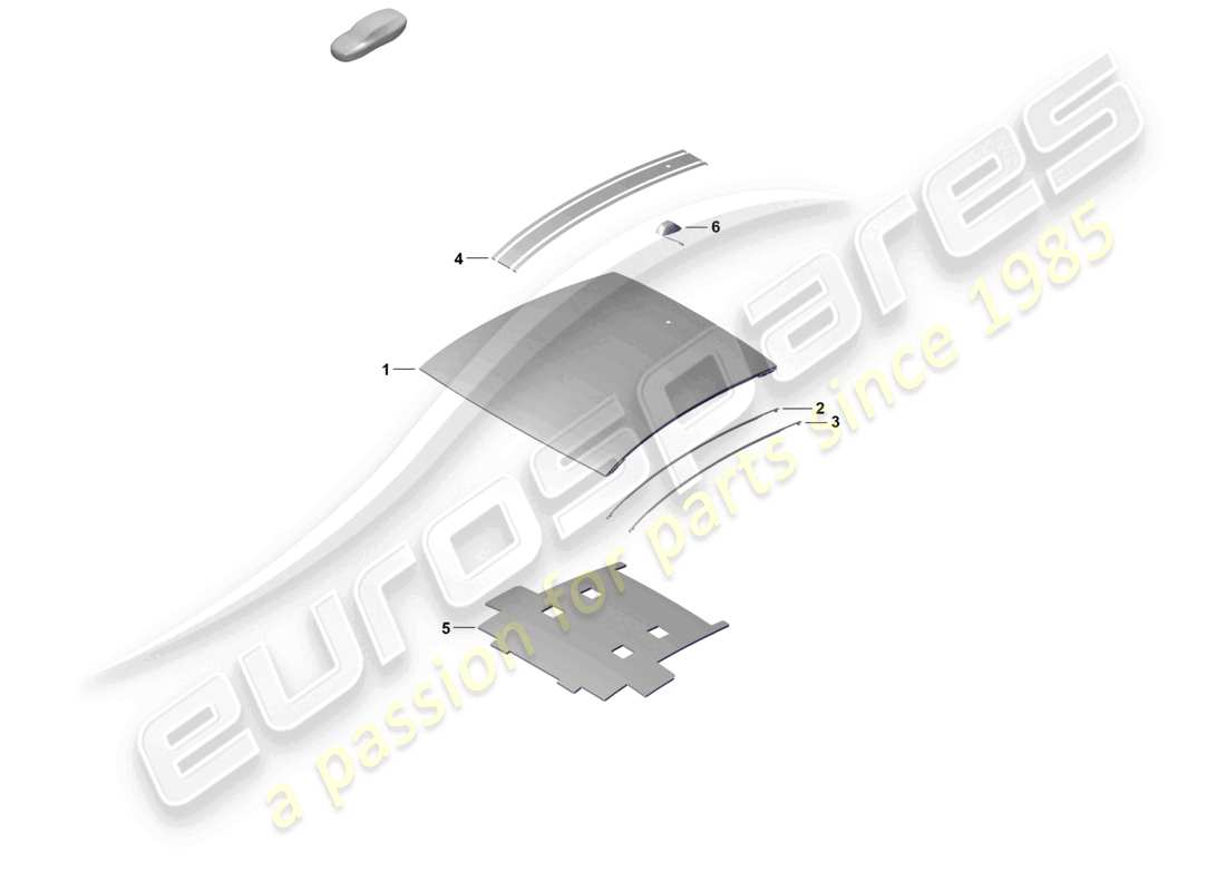 porsche 2019 (992-1) tetto 911 dakar diagramma delle parti