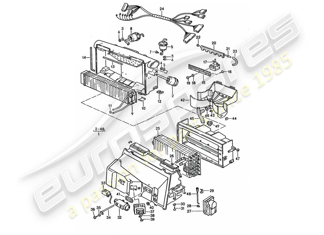 porsche 1995 (928) climatizzatore - climatizzatore diagramma delle parti