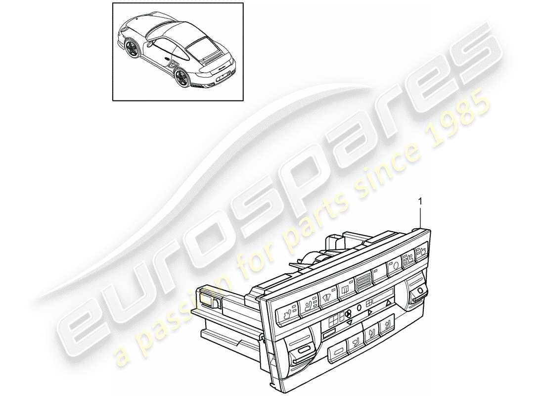 porsche 2013 (997-2 turbo / gt2 rs) interruttore di comando diagramma delle parti