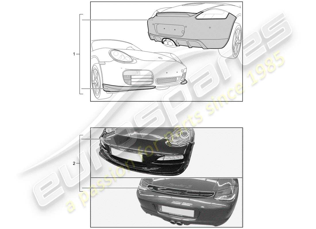 porsche 2009 (tequipment) diagramma delle parti aerokit
