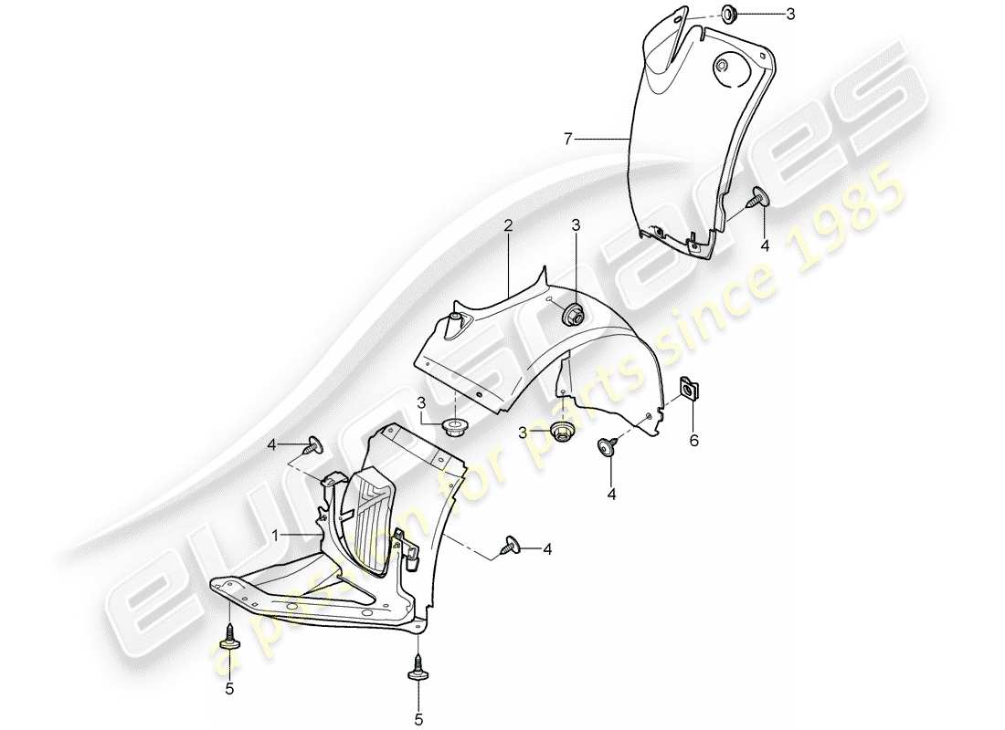porsche 2012 (997-2) finiture diagramma delle parti