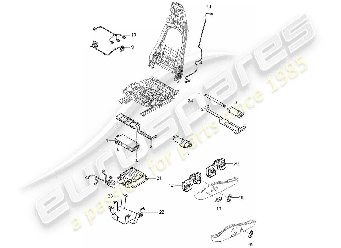 porsche 2008 (997-1 turbo / gt2) cablaggi diagramma delle parti