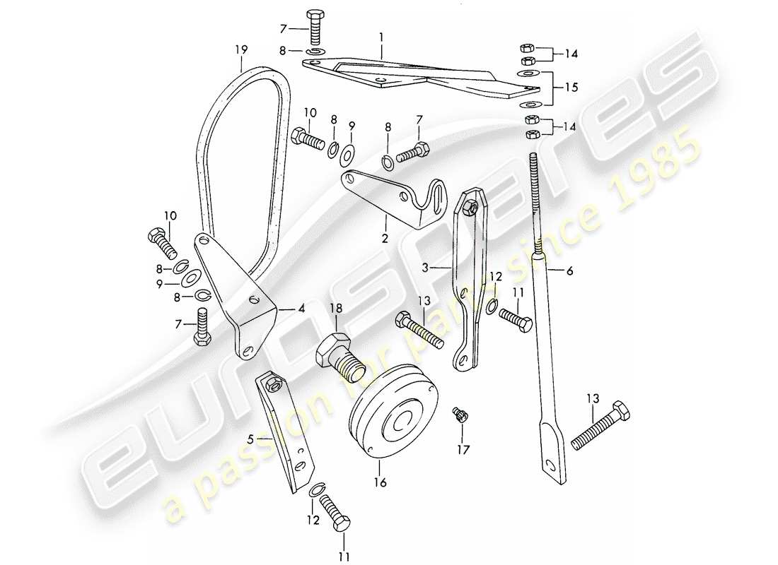 porsche 1966 (911/912) supporto - meccanismo di azionamento - condizionatore d'aria - d >> - mj 1968 diagramma delle parti