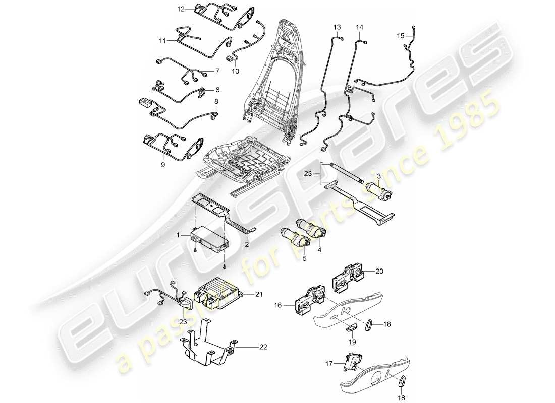 porsche 2009 (997-2) imbracatura diagramma delle parti
