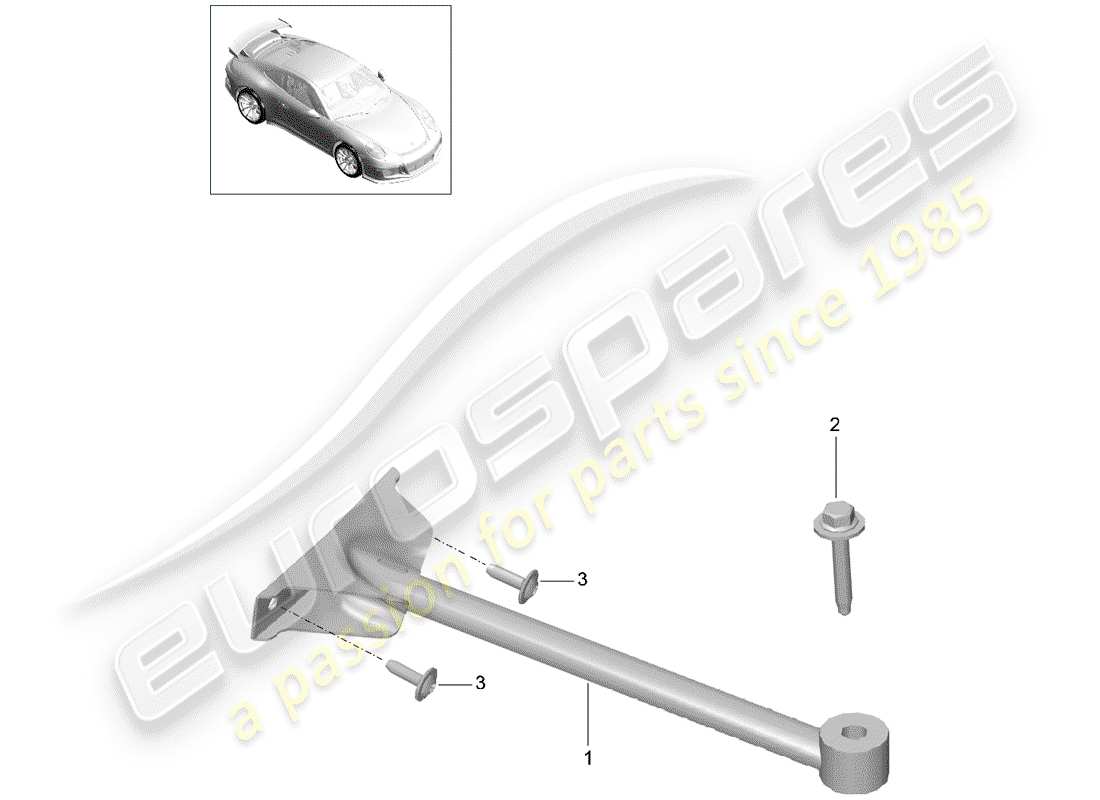 porsche 2017 (991-2 r/gt3/rs) punte a cupola diagramma delle parti