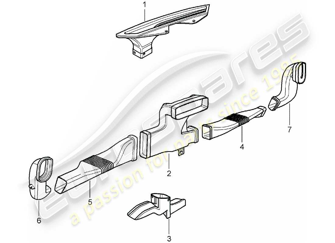 porsche 2006 (987 boxster) stufa diagramma delle parti