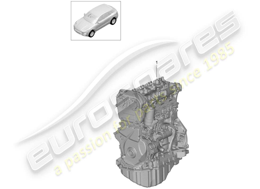porsche 2015 (macan) blocco lungo diagramma delle parti