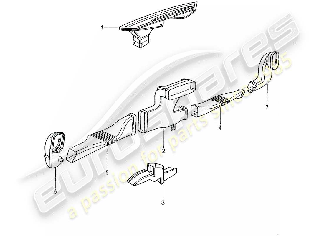 porsche 2003 (996 gt3) riscaldatore - distributore aria diagramma delle parti